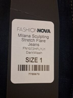 Fashion Nova Dark Wash Milana Sculpting Stretch Flare Jeans